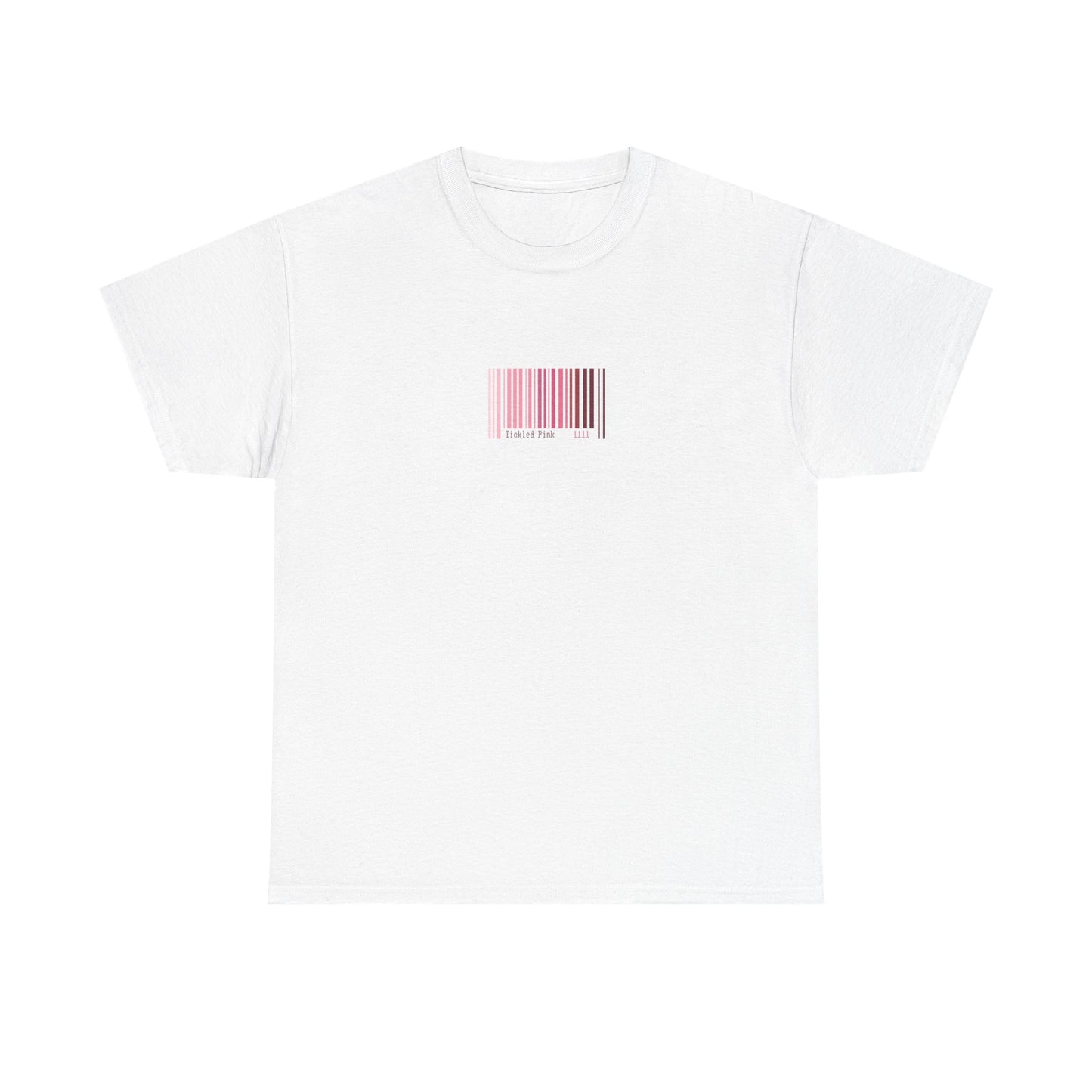 A Minimalist Pink Barcode Tee | Angel Number 1111, Spiritual Symbol, Manifestation Gift
