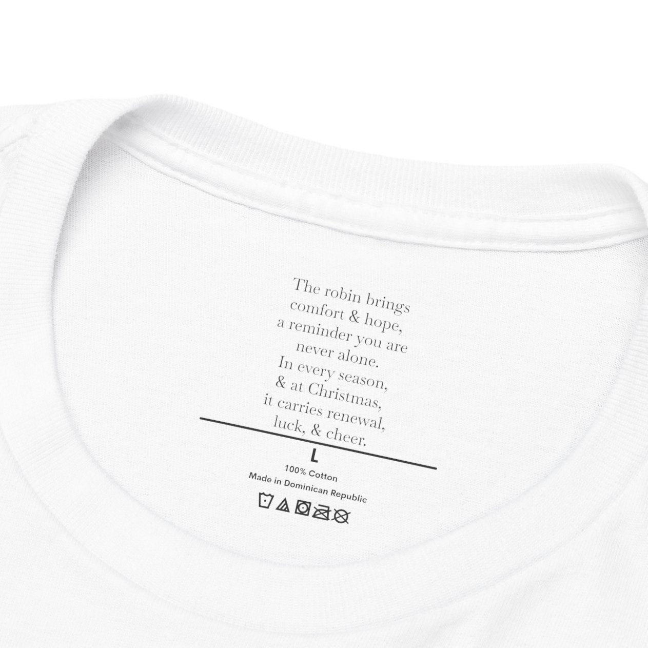 Robin Tee | Minimalist Christmas Hidden Message T-Shirt