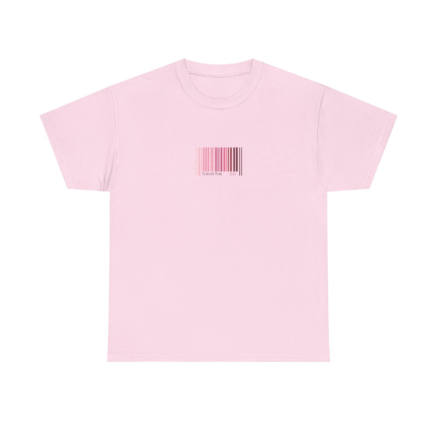 A Minimalist Pink Barcode Tee | Angel Number 1111, Spiritual Symbol, Manifestation Gift