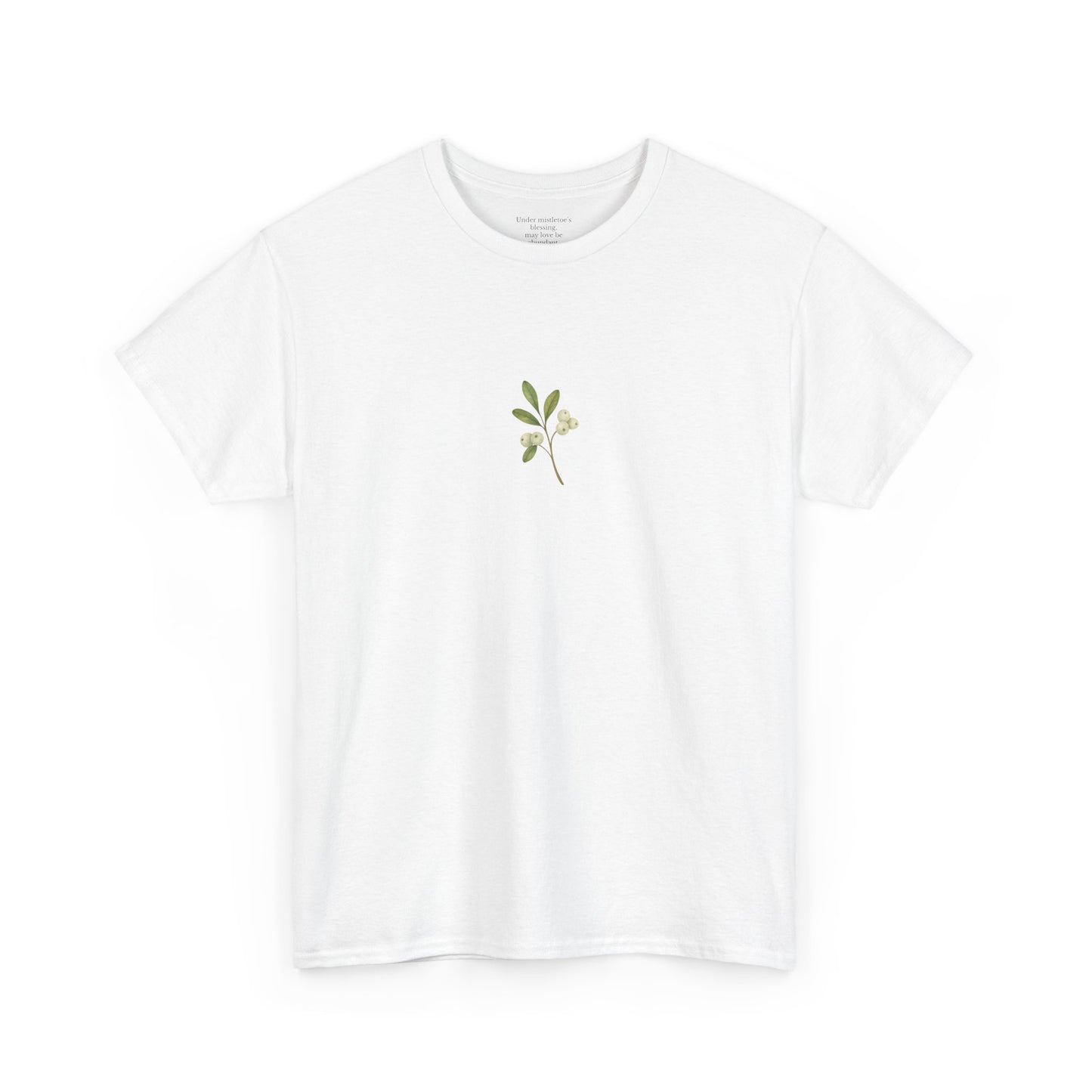 Mistletoe Blessing Tee | Minimalist Christmas Hidden Message T-Shirt
