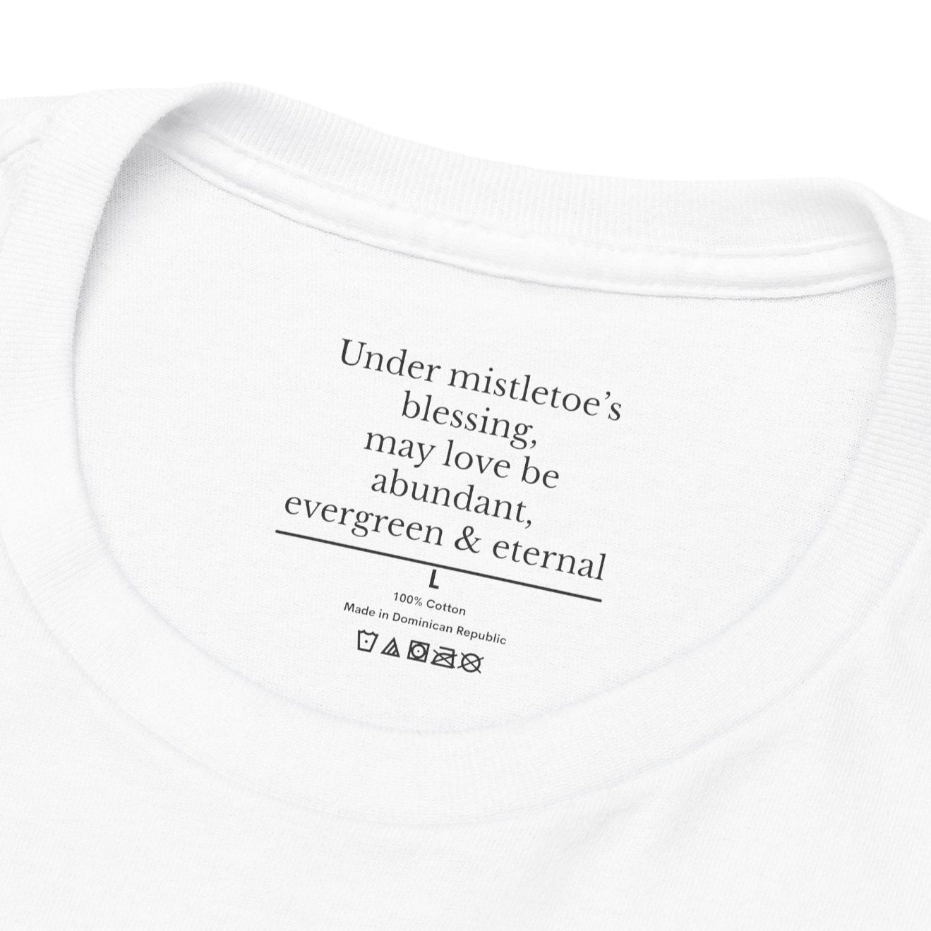 Mistletoe Blessing Tee | Minimalist Christmas Hidden Message T-Shirt