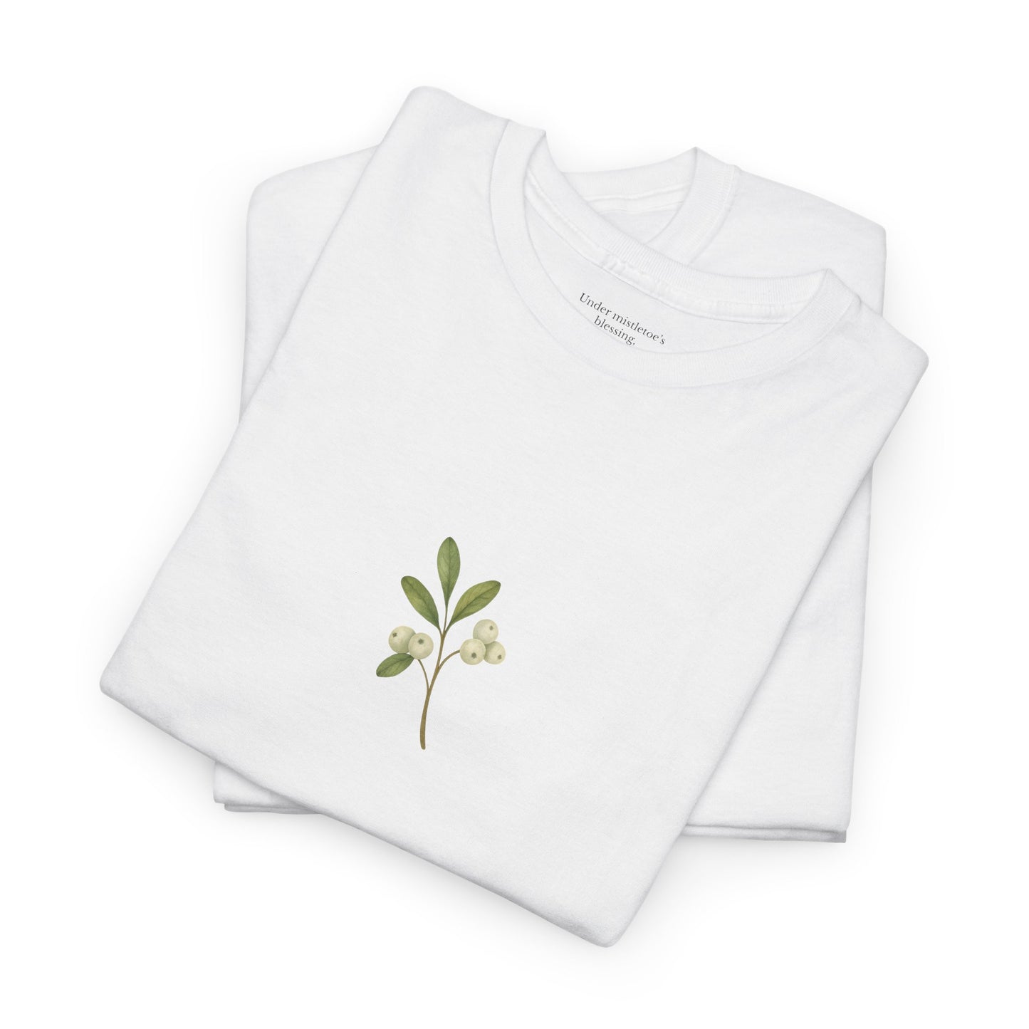 Mistletoe Blessing Tee | Minimalist Christmas Hidden Message T-Shirt