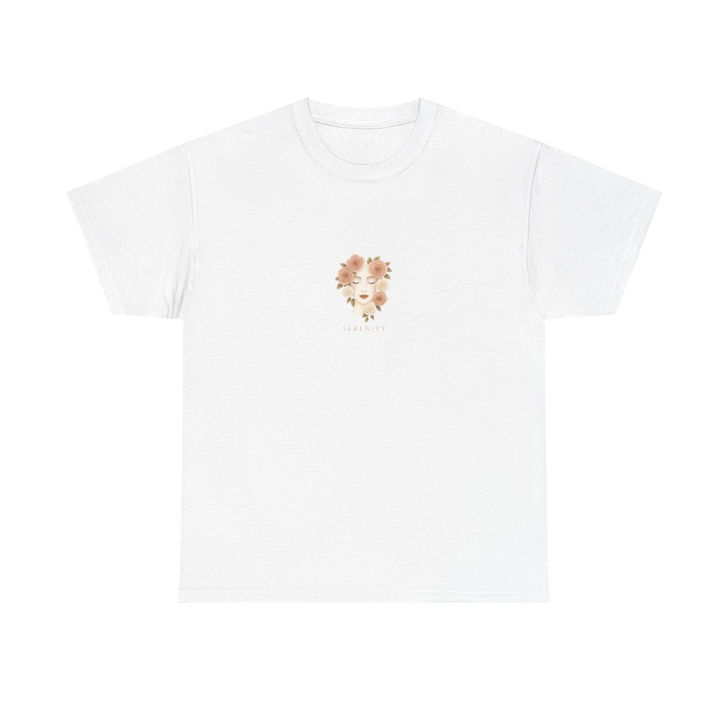 Serenity Tee | Floral Face Line Art Yoga & Meditation T-Shirt