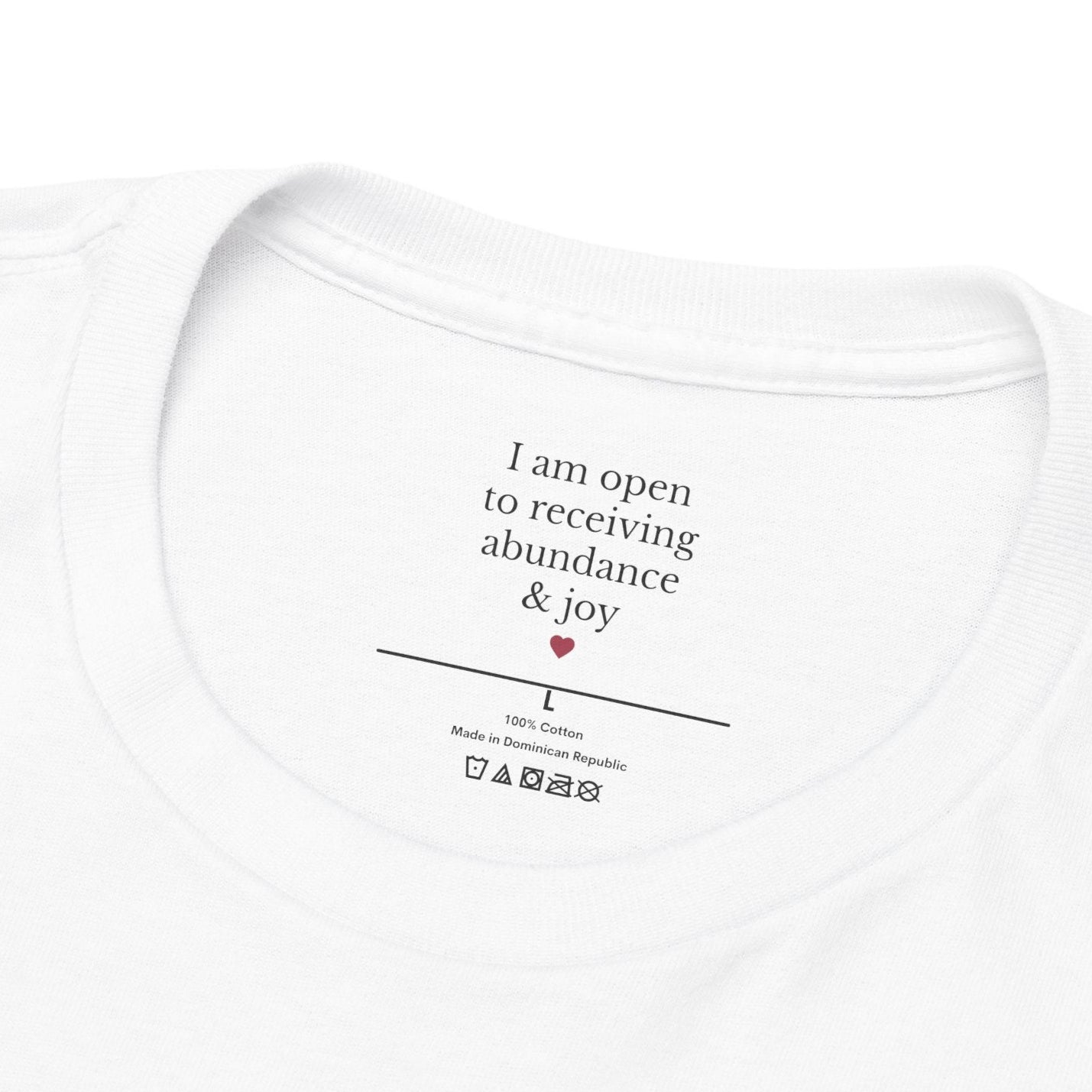 Heart Tee | Hearts and Stars Hidden Manifestation Message T-Shirt