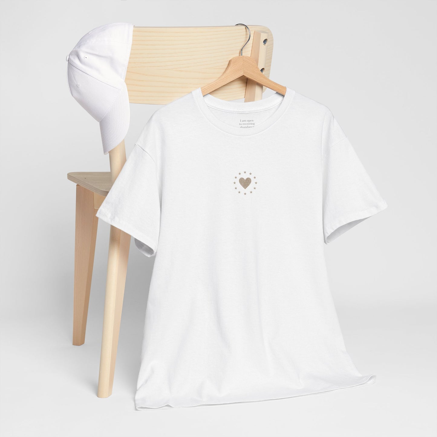 Heart Tee | Hearts and Stars Hidden Manifestation Message T-Shirt