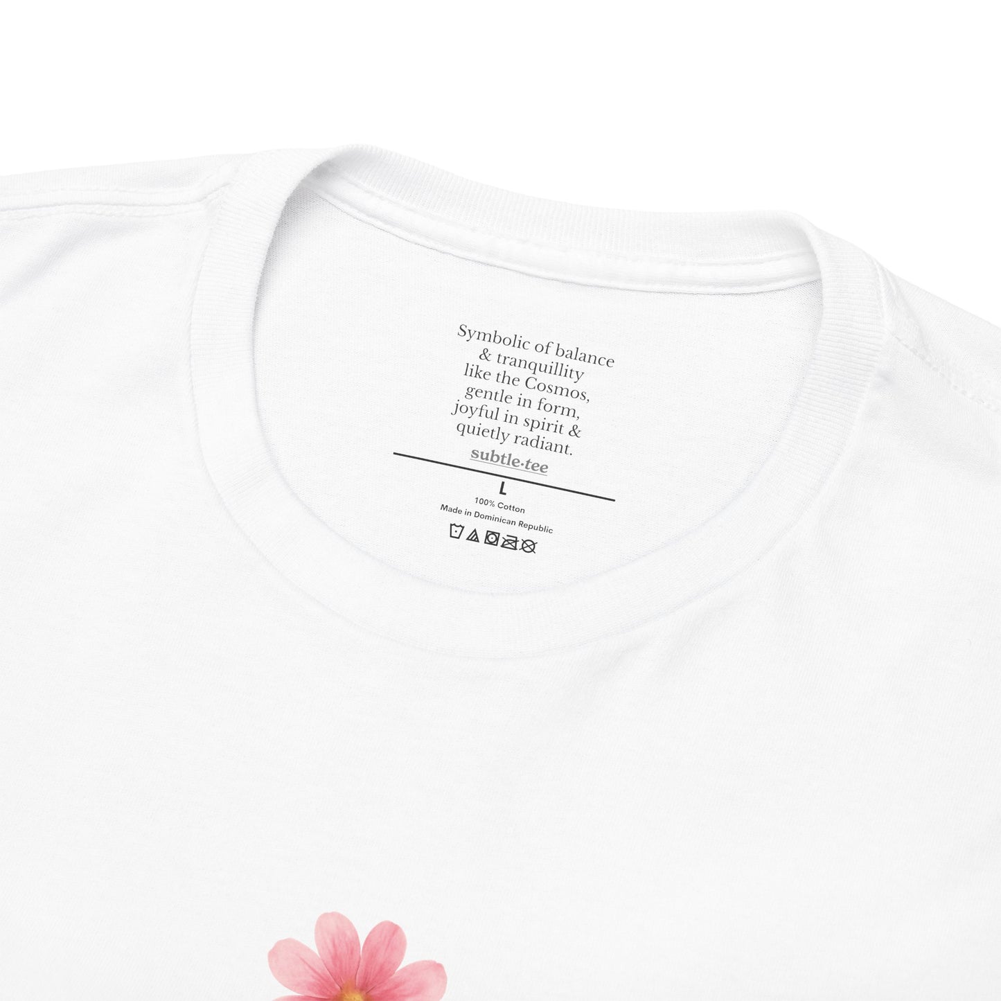 October Cosmos Birth Flower Tee | Minimalist Thoughtful Birthday Gift T-Shirt for Her