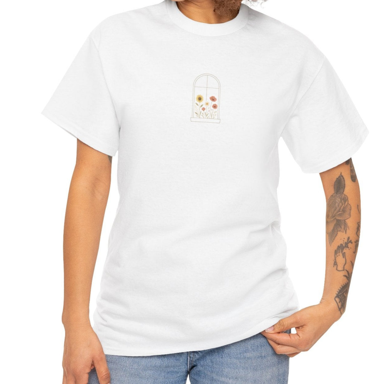 Flowers in the Window Tee | Self-Care Hidden Blessing New Mum Gift T-Shirt