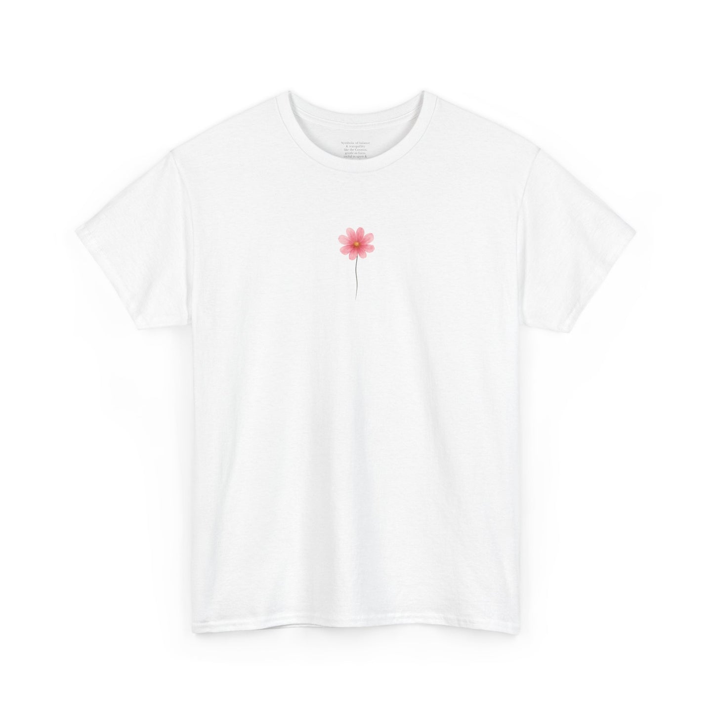 October Cosmos Birth Flower Tee | Minimalist Thoughtful Birthday Gift T-Shirt for Her