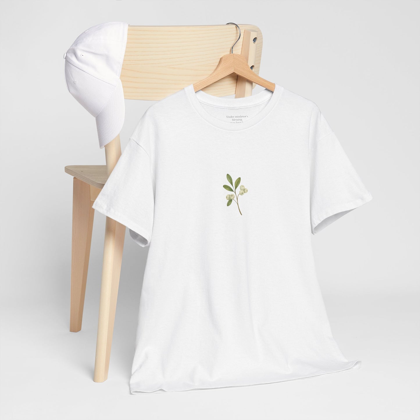 Mistletoe Blessing Tee | Minimalist Christmas Hidden Message T-Shirt