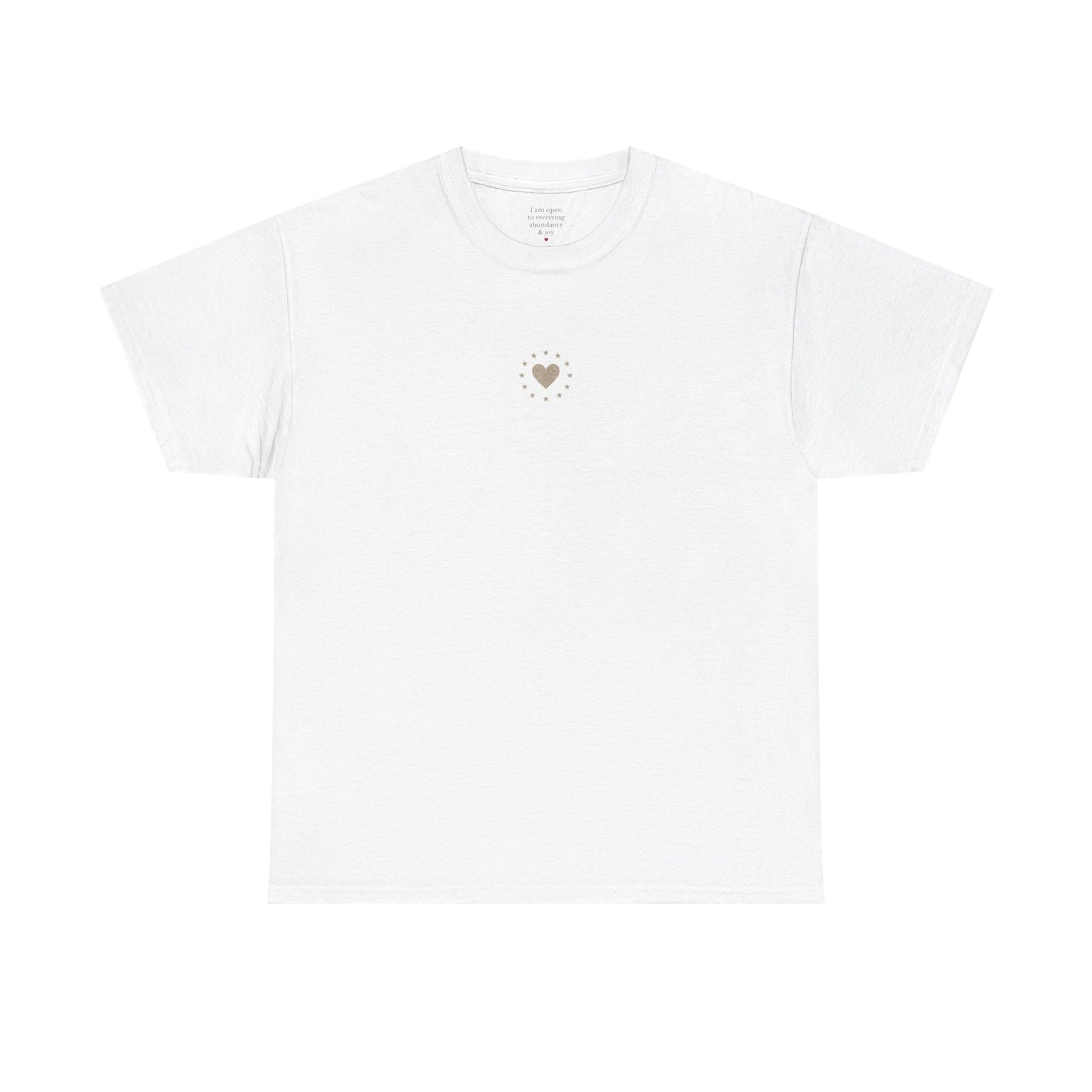 Heart Tee | Hearts and Stars Hidden Manifestation Message T-Shirt