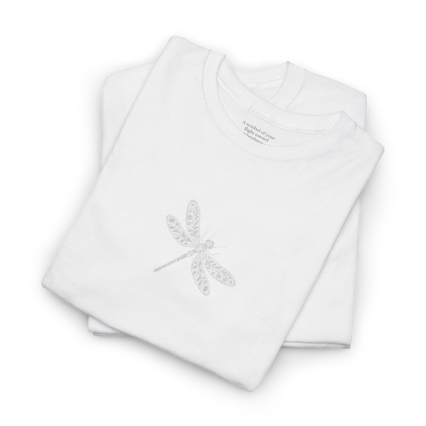 Dragonfly Tee | Inspirational Dragonfly Line Art Hidden Message T-Shirt