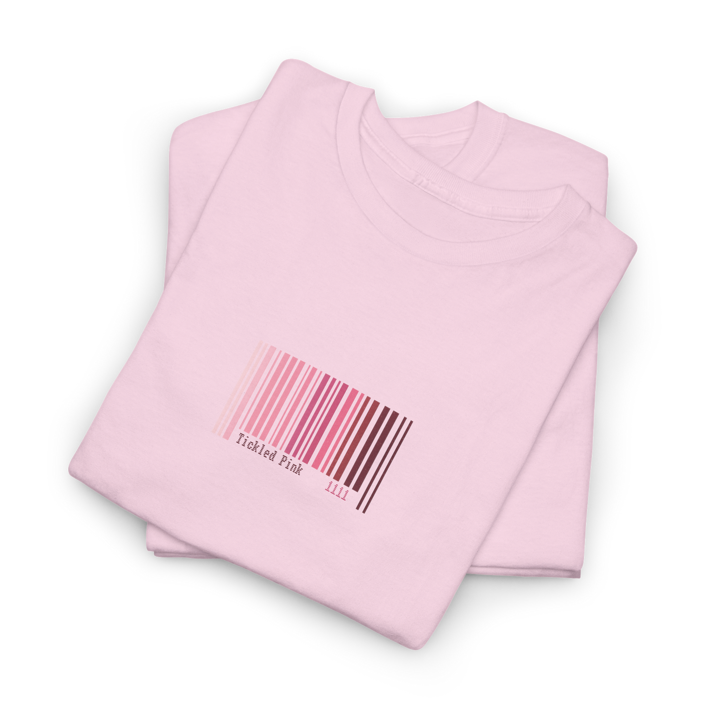 A Minimalist Pink Barcode Tee | Angel Number 1111, Spiritual Symbol, Manifestation Gift
