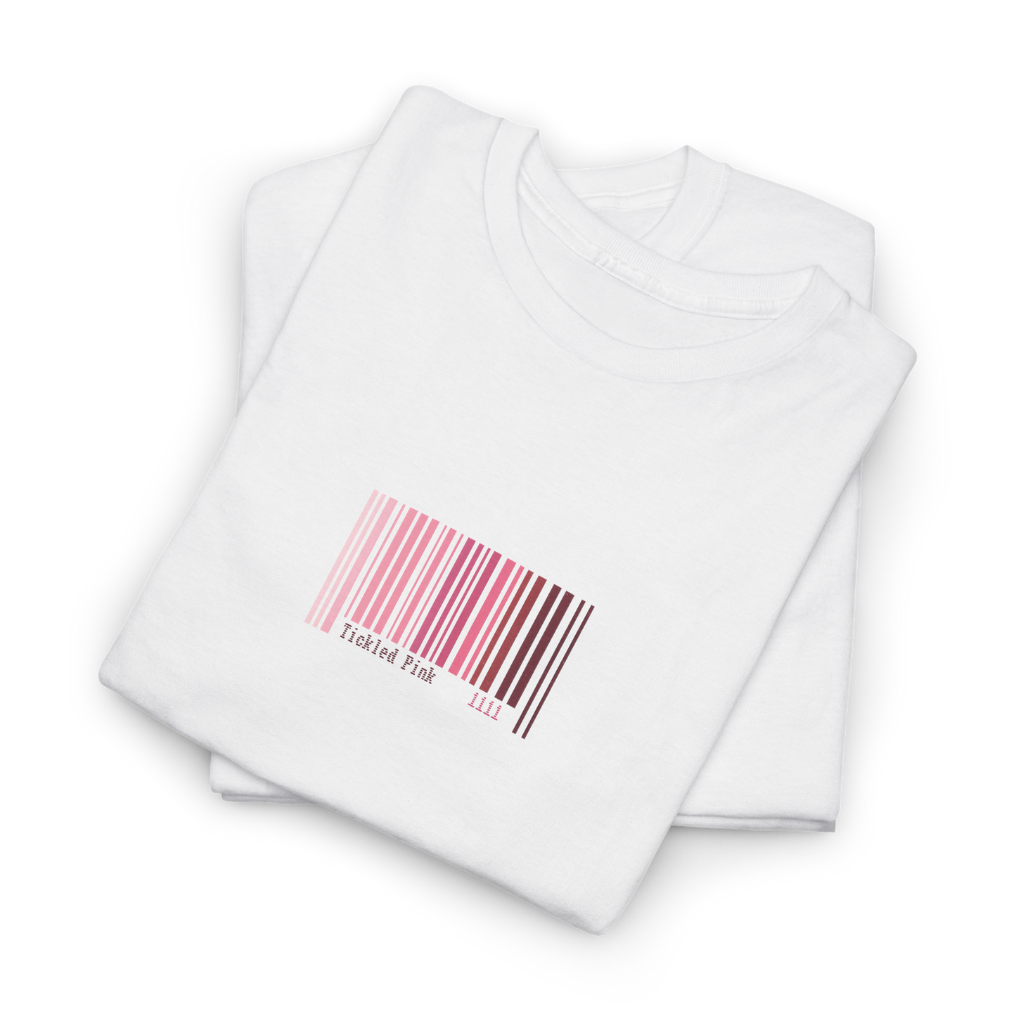 A Minimalist Pink Barcode Tee | Angel Number 1111, Spiritual Symbol, Manifestation Gift