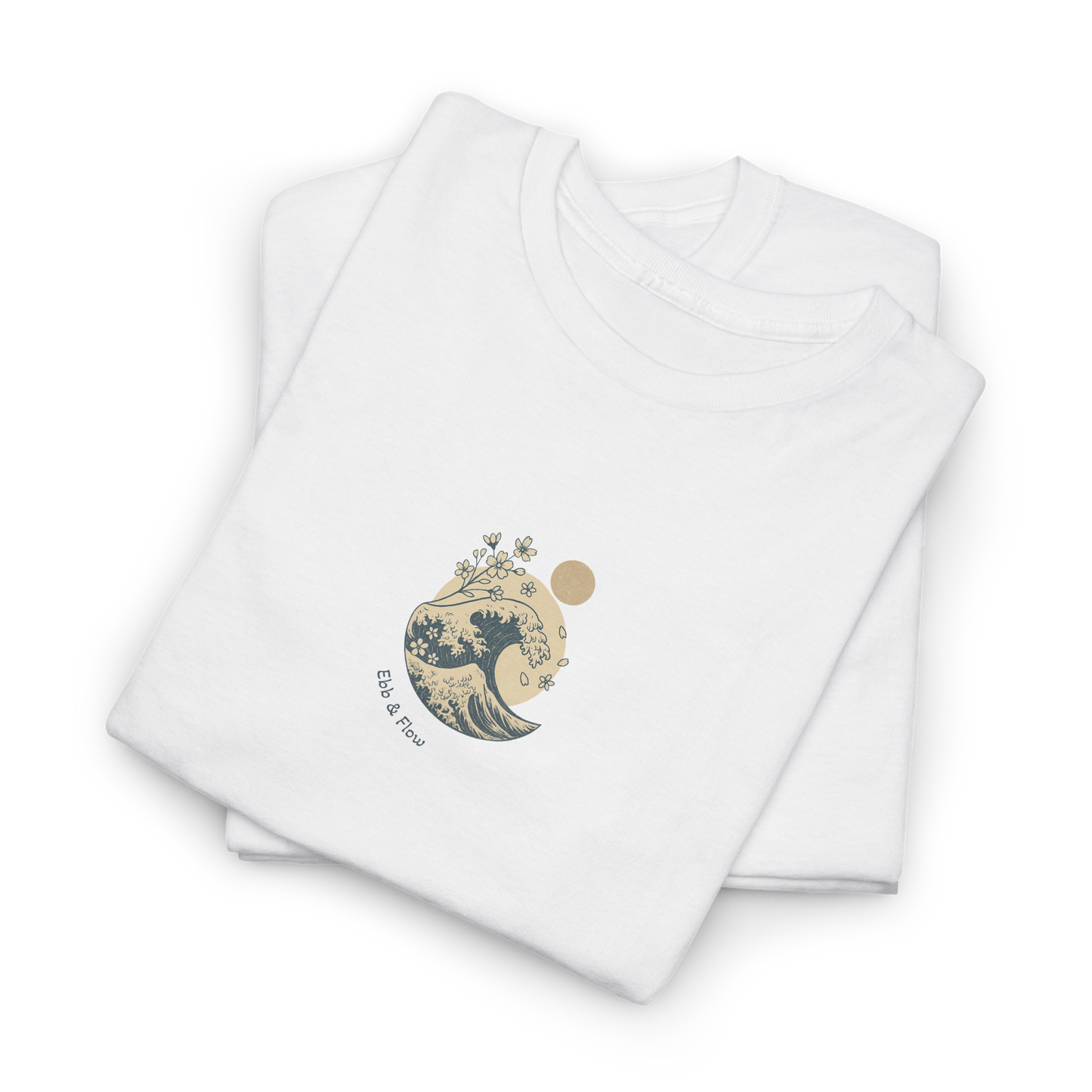 Ebb & Flow Tee | Hokusai Wave & Moon Inspirational T-Shirt