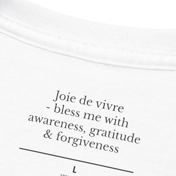 Joie de Vivre Tee | Life-Affirming Hidden Message T-Shirt