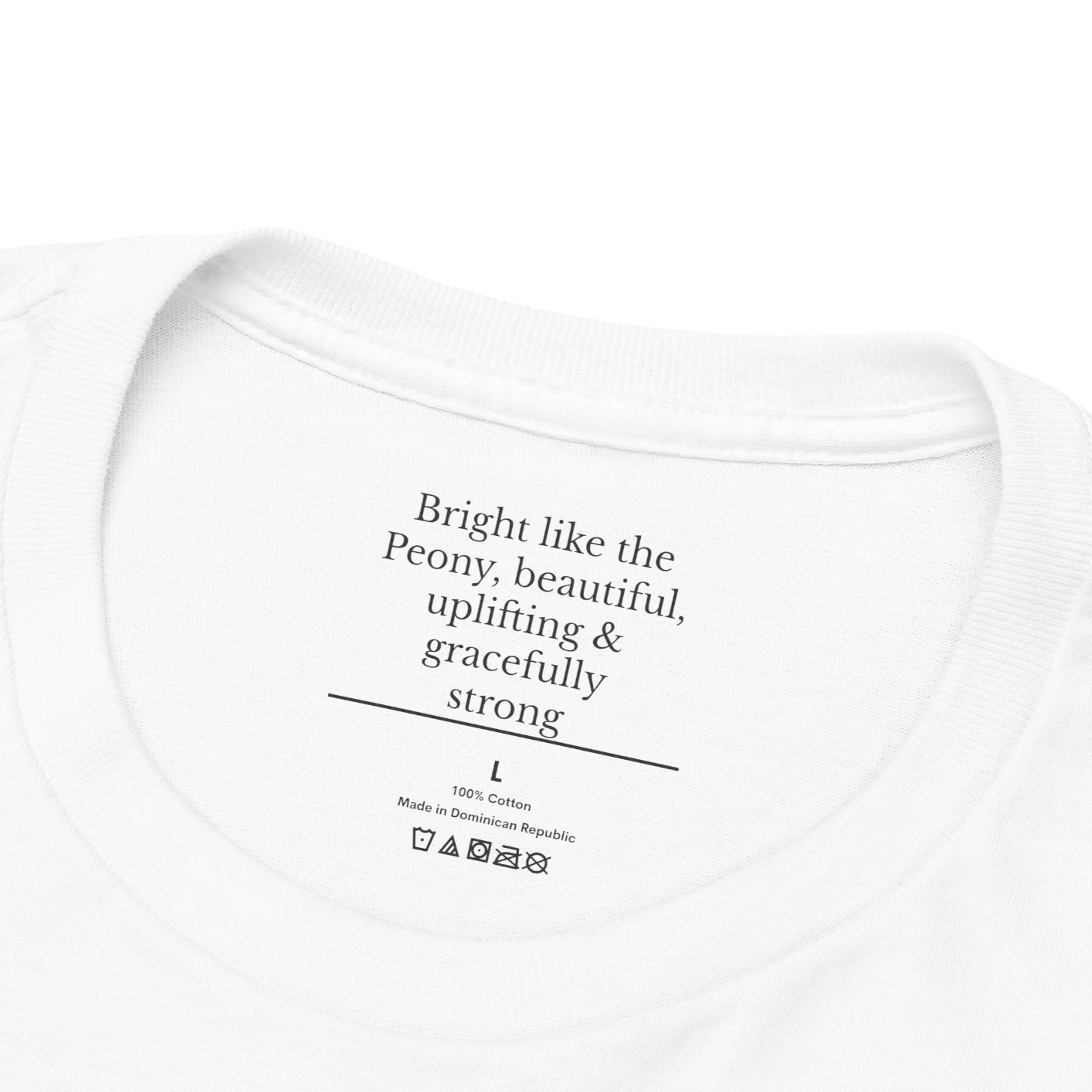 November Peony Birth Flower Tee | Minimalist Thoughtful Birthday Gift T-Shirt for Her