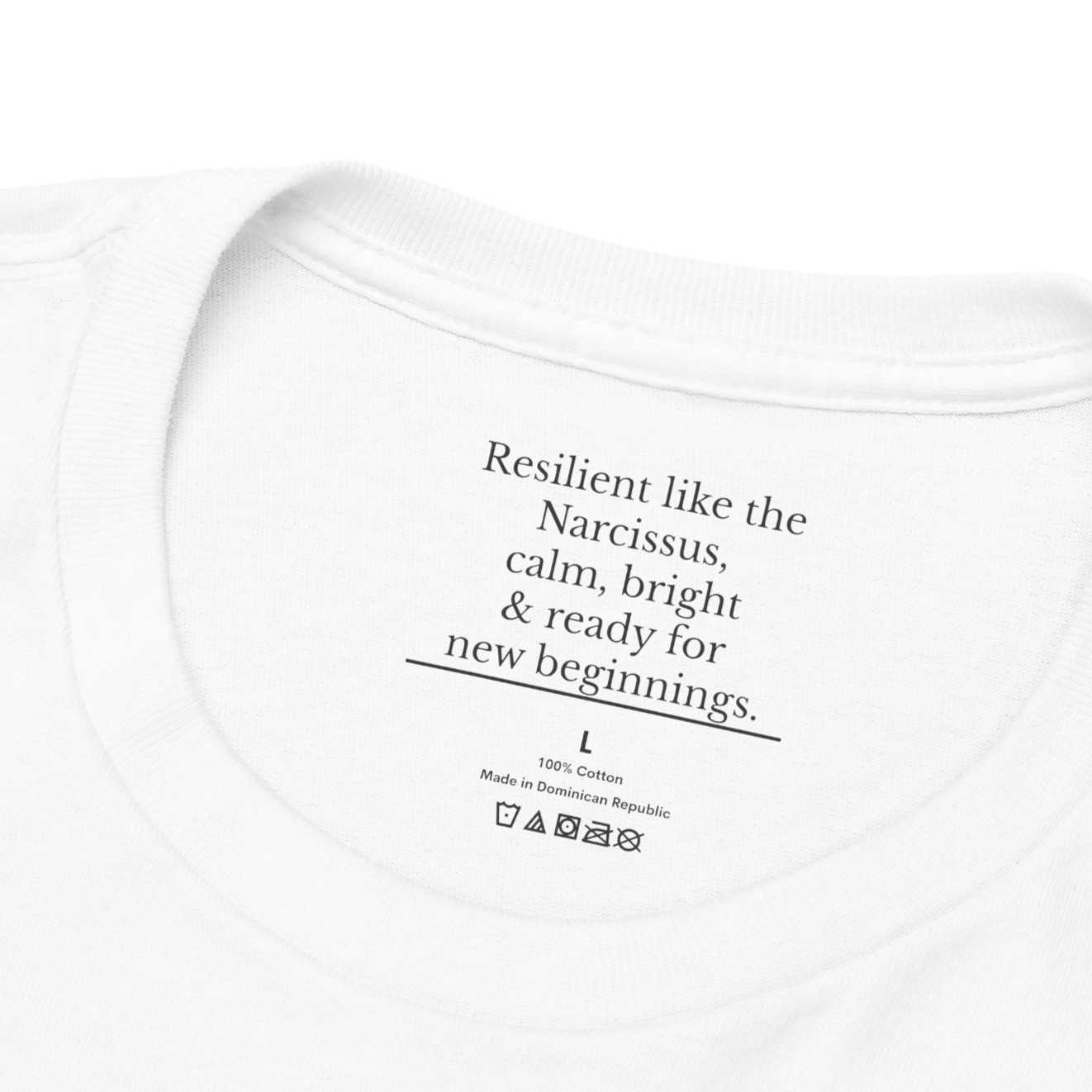 December Narcissus Birth Flower Tee | Minimalist Thoughtful Birthday Gift T-Shirt for Her