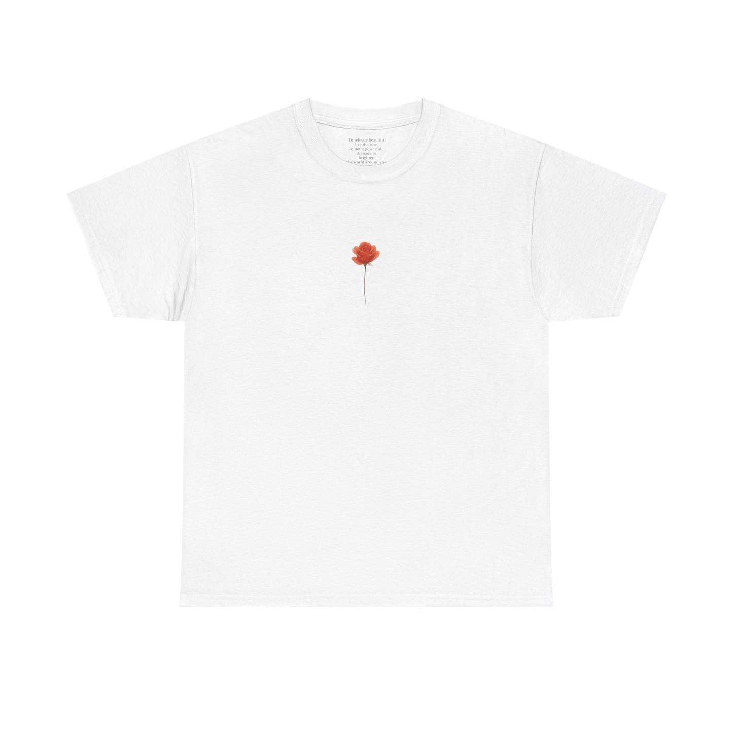 June Rose Birth Flower Tee | Minimalist Thoughtful Birthday Gift T-Shirt for Her