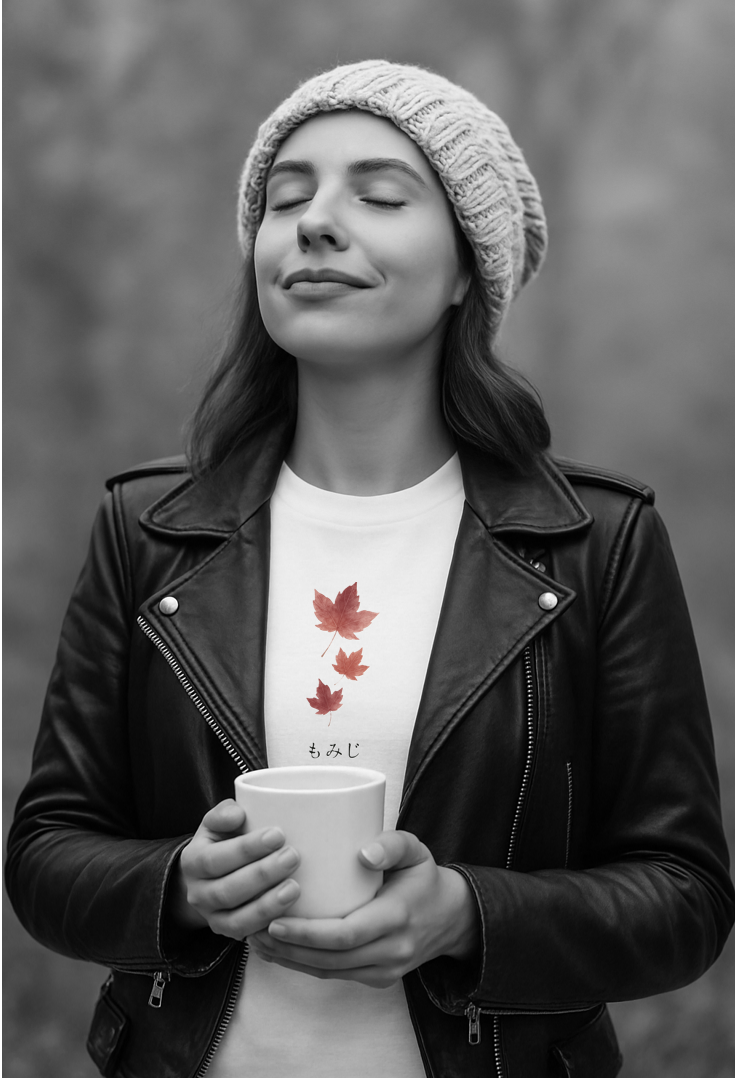 Momiji Tee | Red Maple Leaf Hidden Mantra T-Shirt