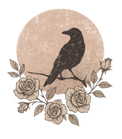 Raven Tee | Gothic Moon Halloween T-Shirt