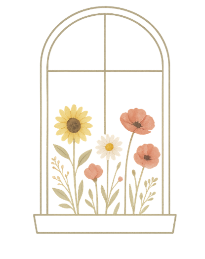 Flowers in the Window Tee | Self-Care Hidden Blessing New Mum Gift T-Shirt