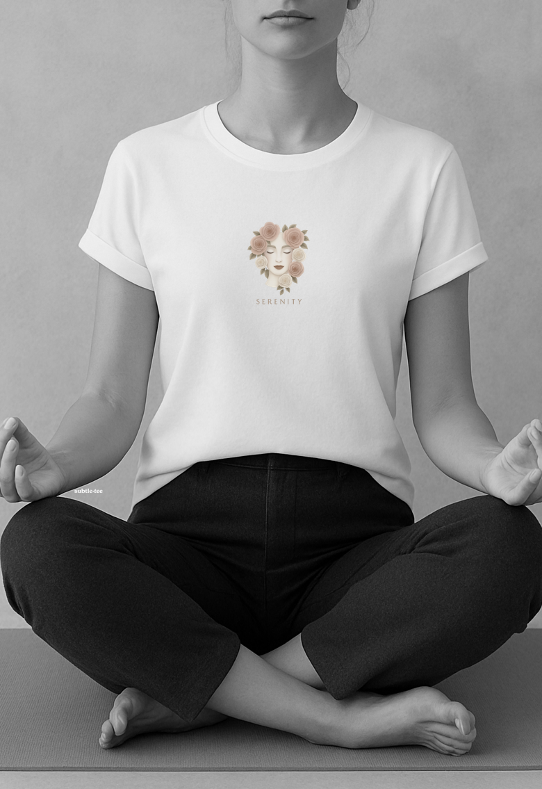 Serenity Yoga Meditation T-Shirt design