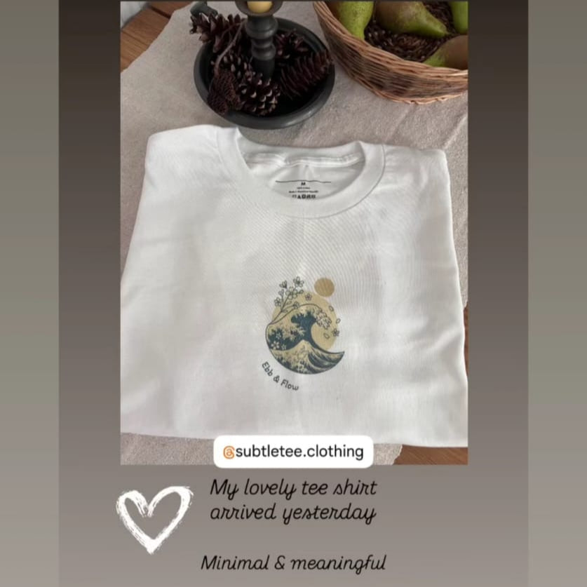Ebb & Flow Tee | Hokusai Wave & Moon Inspirational T-Shirt