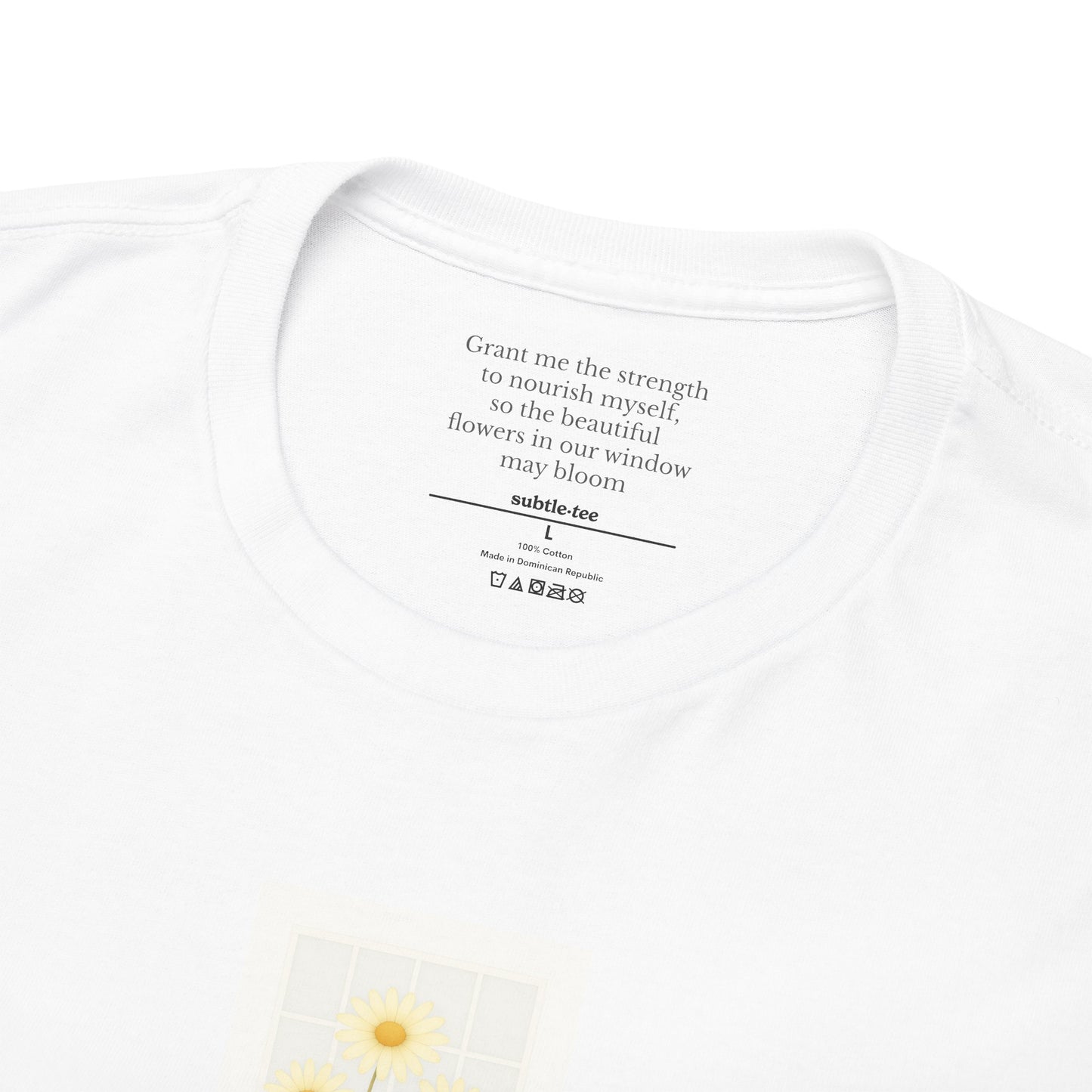 Flowers in the Window | April Daisy New Mum Tee | Thoughtful Self-Care Gift T-Shirt