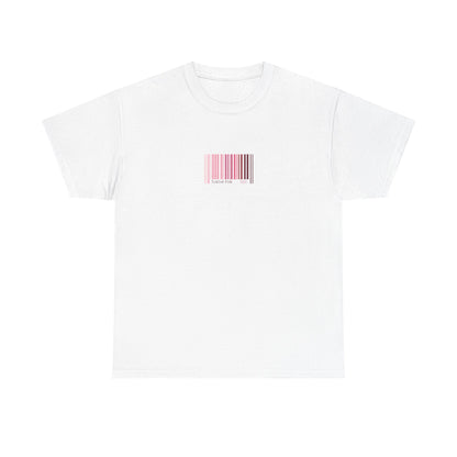 A Minimalist Pink Barcode Tee | Angel Number 1111, Spiritual Symbol, Manifestation Gift