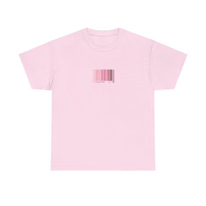 A Minimalist Pink Barcode Tee | Angel Number 1111, Spiritual Symbol, Manifestation Gift