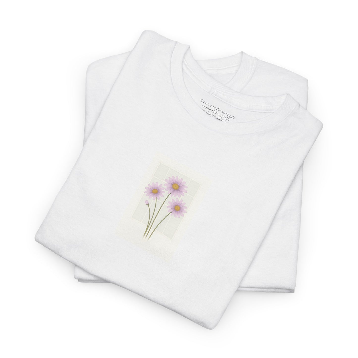 Flowers in the Window | September Aster New Mum Tee | Thoughtful Self-Care Gift T-Shirt