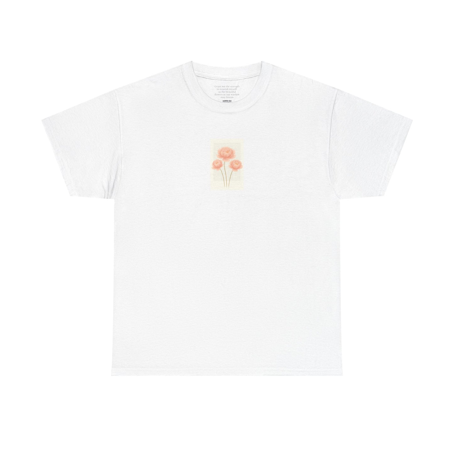 Flowers in the Window | November Peony New Mum Tee | Thoughtful Self-Care Gift T-Shirt