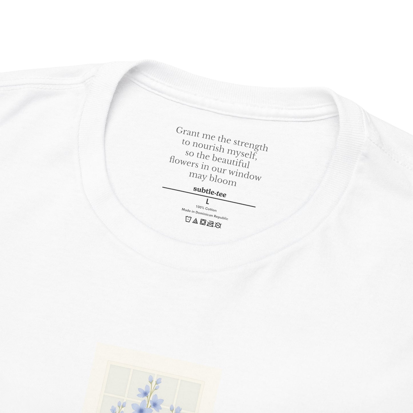 Flowers in the Window | July Larkspur New Mum Tee | Thoughtful Self-Care Gift T-Shirt