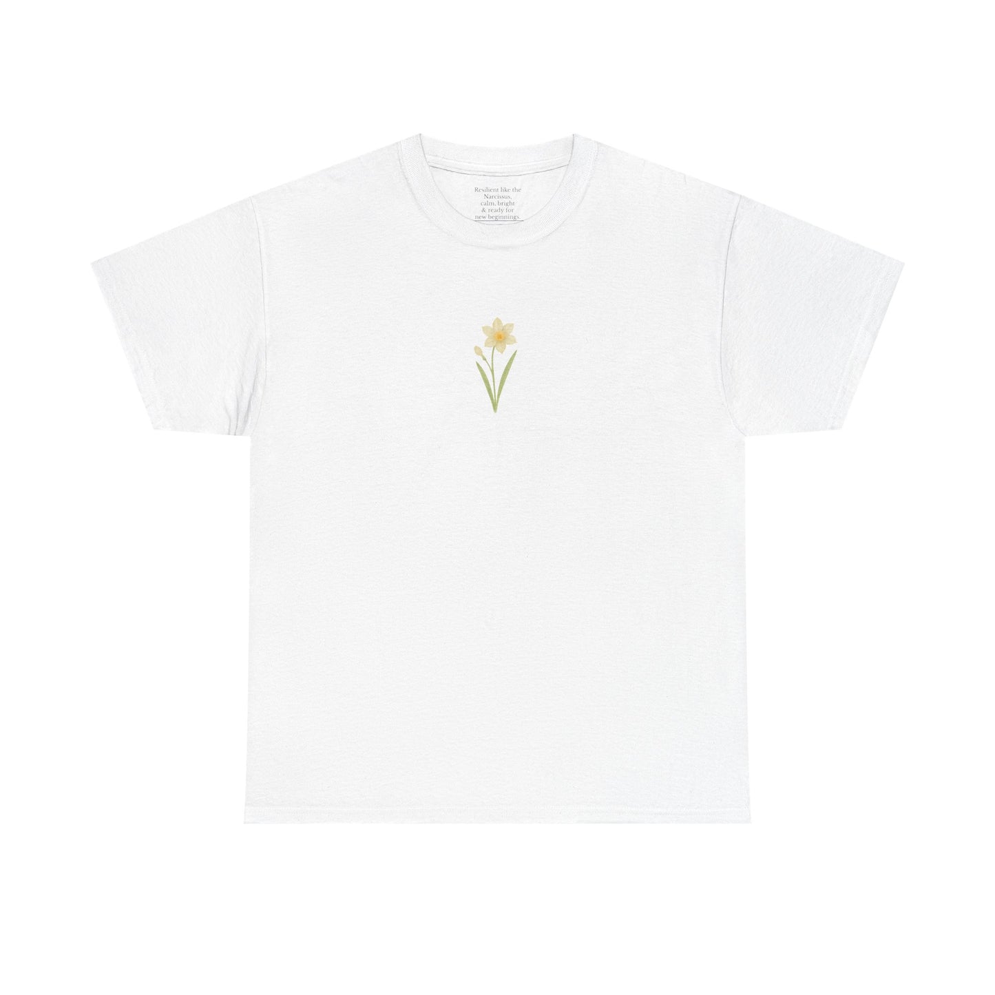 December Narcissus Birth Flower Tee | Minimalist Thoughtful Birthday Gift T-Shirt for Her