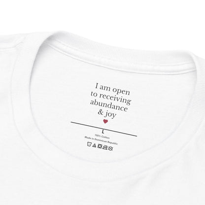 Heart Tee | Hearts and Stars Hidden Manifestation Message T-Shirt