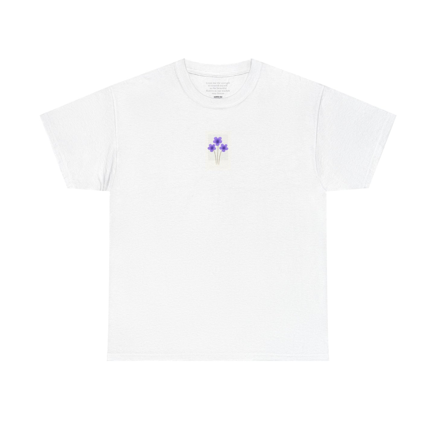 Flowers in the Window | February Violet New Mum Tee | Thoughtful Self-Care Gift T-Shirt