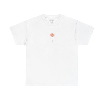 November Peony Birth Flower Tee | Minimalist Thoughtful Birthday Gift T-Shirt for Her