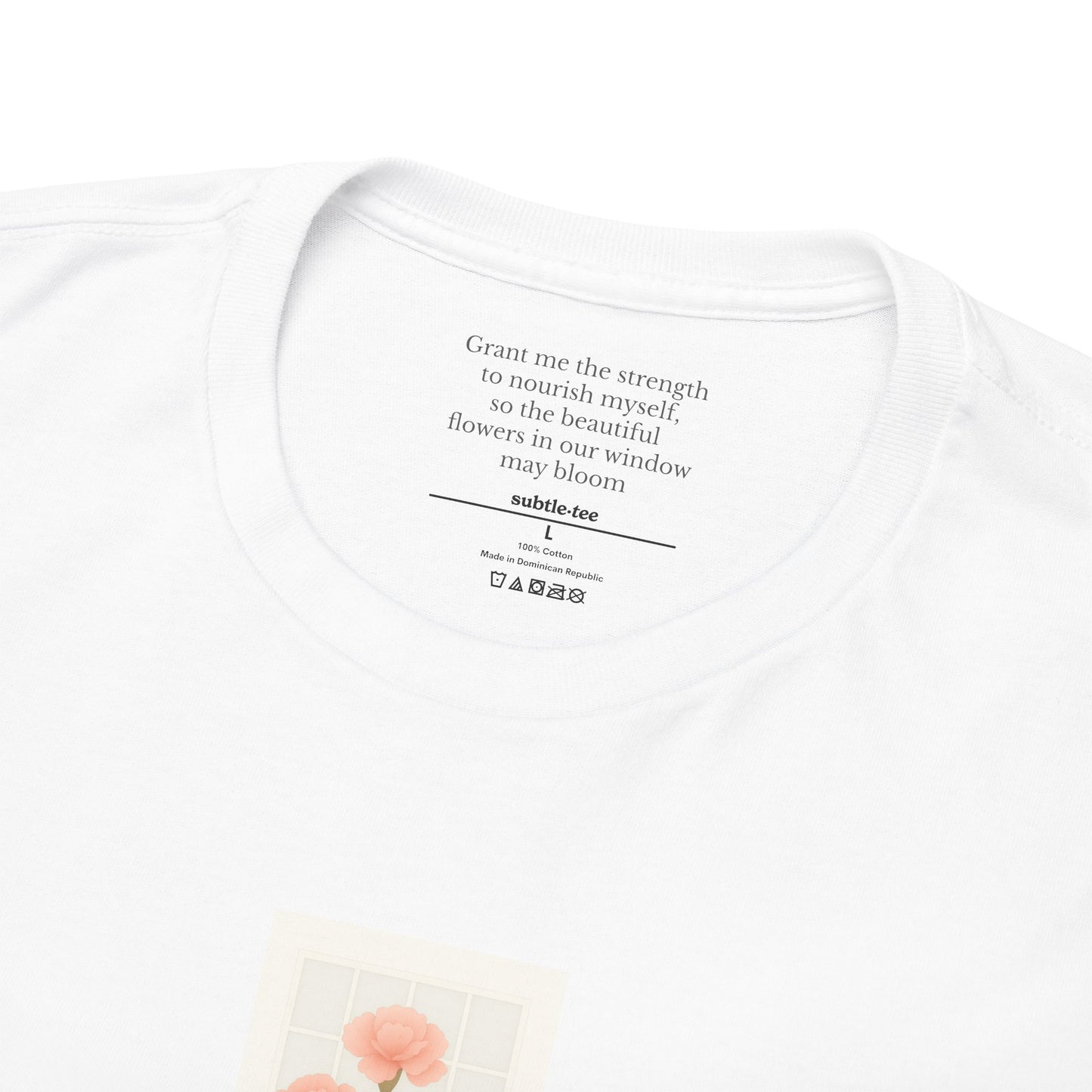 Flowers in the Window | January Carnation New Mum Tee | Thoughtful Self-Care Gift T-Shirt