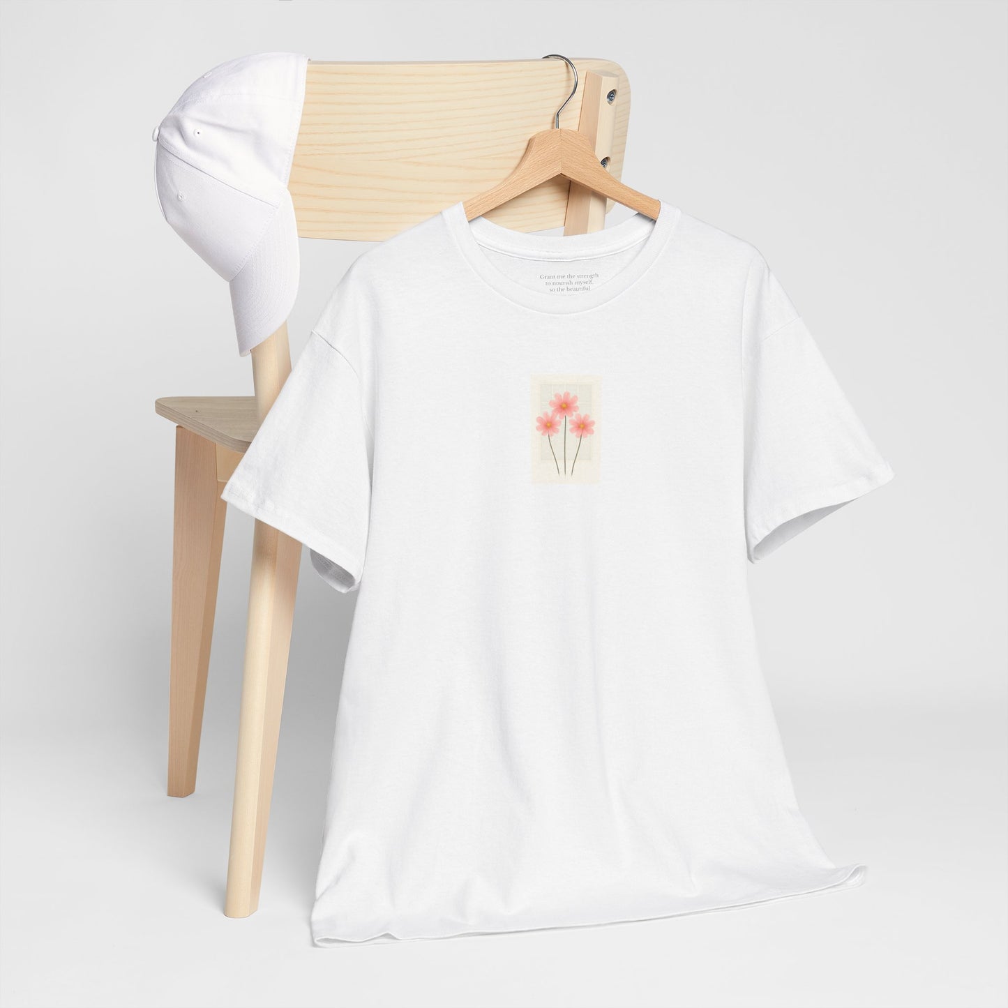 Flowers in the Window | October Cosmos New Mum Tee | Thoughtful Self-Care Gift T-Shirt