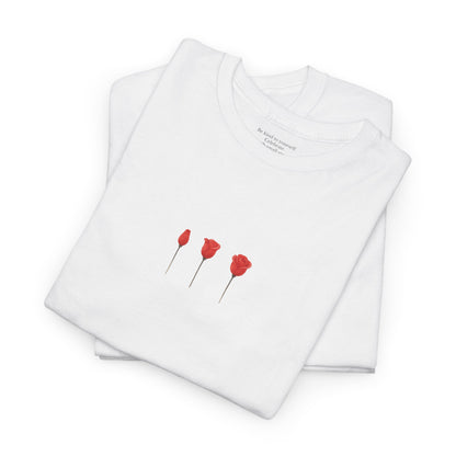 Bit by Bit Tee | Red Rose Uplifting Self-Care Hidden Message T-Shirt