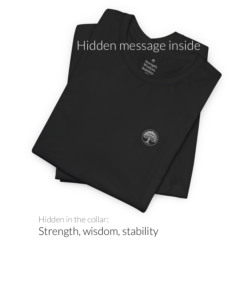 Oak Tree Tee | Minimalist Strength & Wisdom T-Shirt for Dad or Him