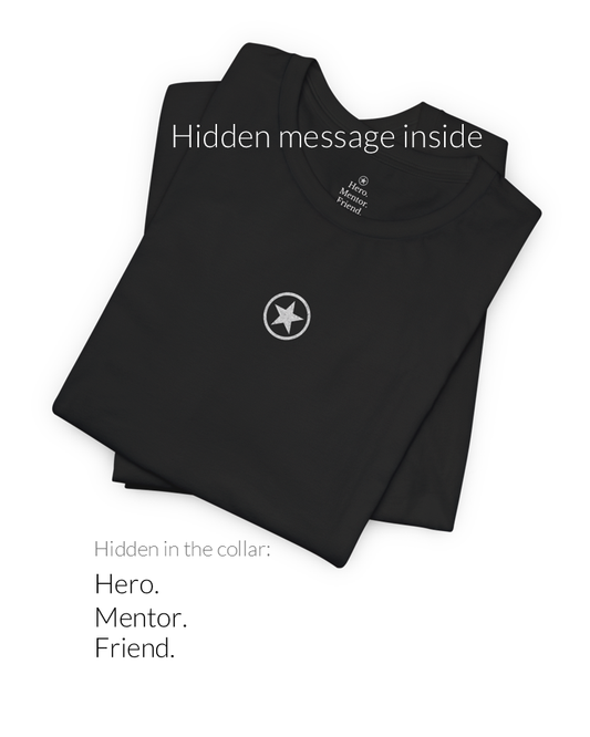 Hero Mentor Friend Tee | Minimalist Star Symbol Gift T-Shirt for Him