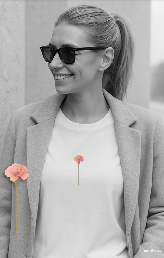 January Carnation birth flower birthday T-shirt