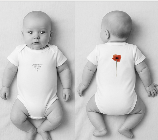 Poppy Baby Grow & Mum Tee | June Birth Flower Gift Set