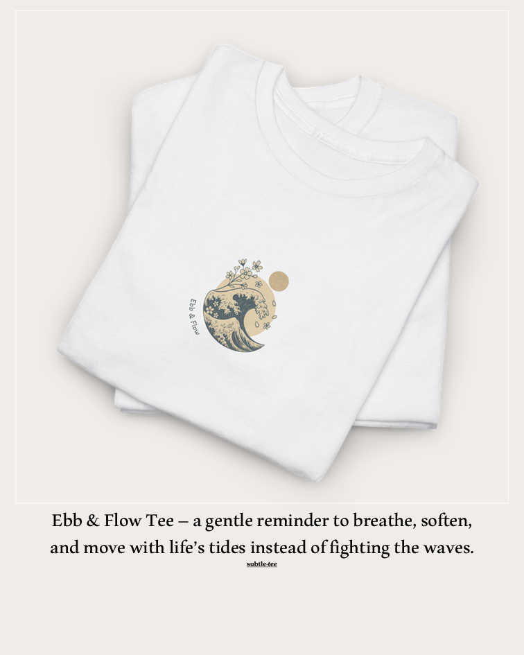 Ebb & Flow Tee | Hokusai Wave & Moon Inspirational T-Shirt