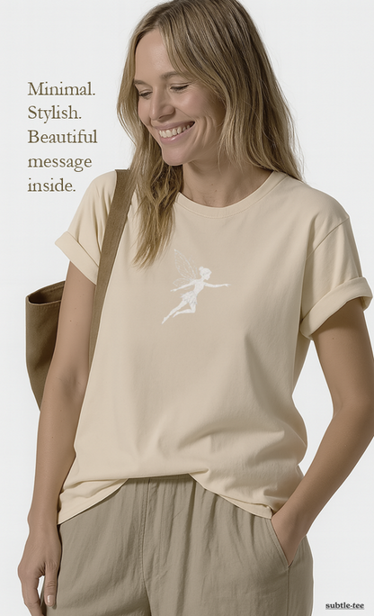 Fairy Tee | Minimalist Fairy Illustration Good Luck T-Shirt