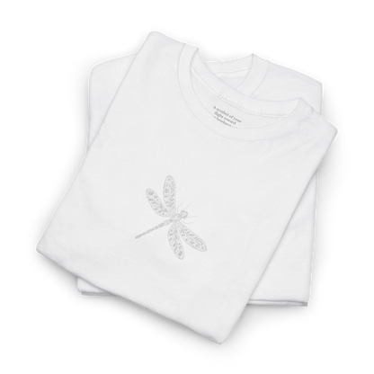 Dragonfly Tee | Inspirational Dragonfly Line Art Hidden Message T-Shirt