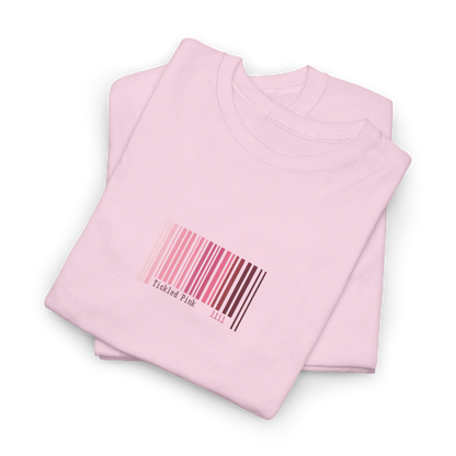 A Minimalist Pink Barcode Tee | Angel Number 1111, Spiritual Symbol, Manifestation Gift