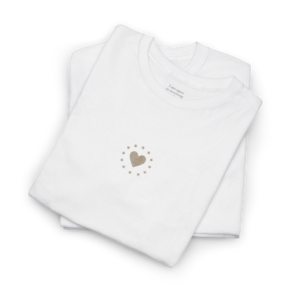 Heart Tee | Hearts and Stars Hidden Manifestation Message T-Shirt