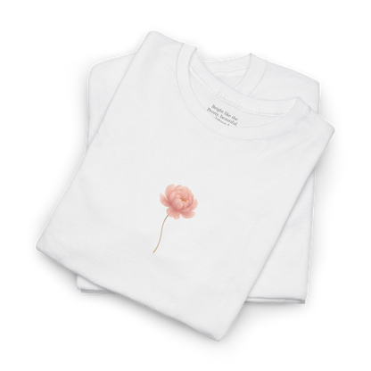 November Peony Birth Flower Tee | Minimalist Thoughtful Birthday Gift T-Shirt for Her
